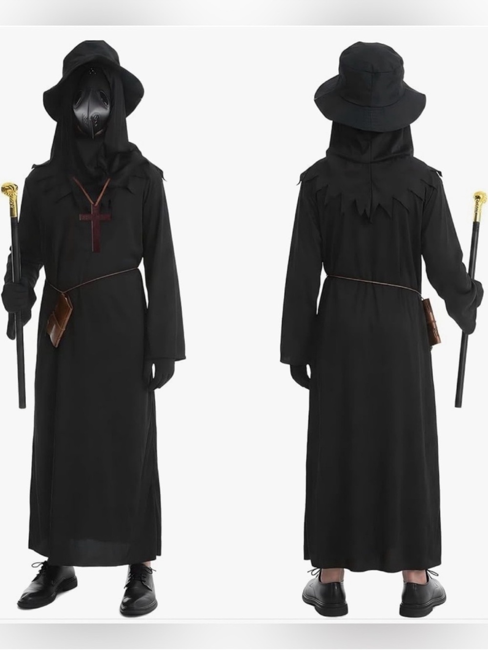 Black Plague Doctor Kids Halloween Costume Size 5 - 7 Years